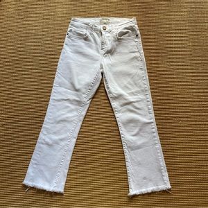 Current Elliott The Kick Jean in White Cropped • Size 27